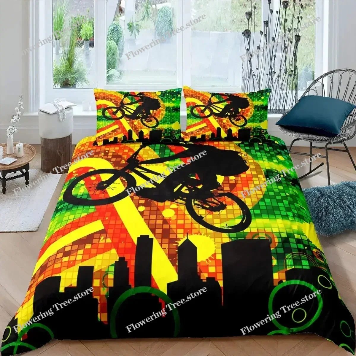 Mountain Biking Europe - Parure de lit pour vélo en