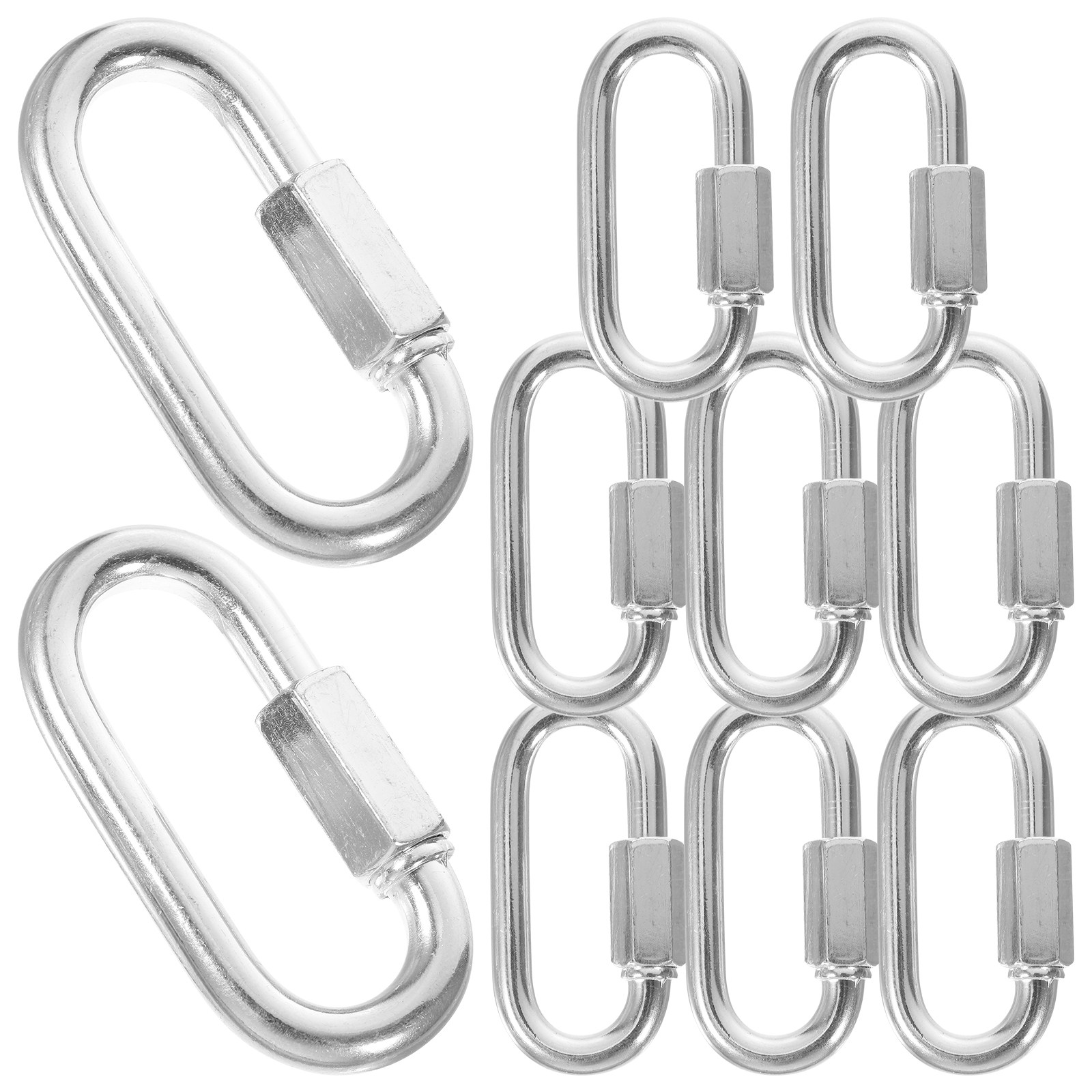 Chain Quick Link - 10 pièces, mousqueton robuste pour escalade,